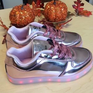 Glide kicks light up pink sneakers size 5